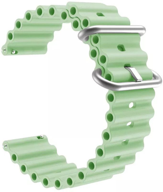 AOnes Ocean Silicone Watch Bands for Goqii Smart Vital Max Hd 2023 Smart Watch Strap  (Green)