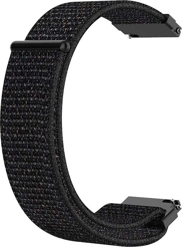 ACM Watch Strap Nylon Loop for Honor Magic Watch 2 46mm Smartwatch Belt Black Smart Watch Strap  (Black)