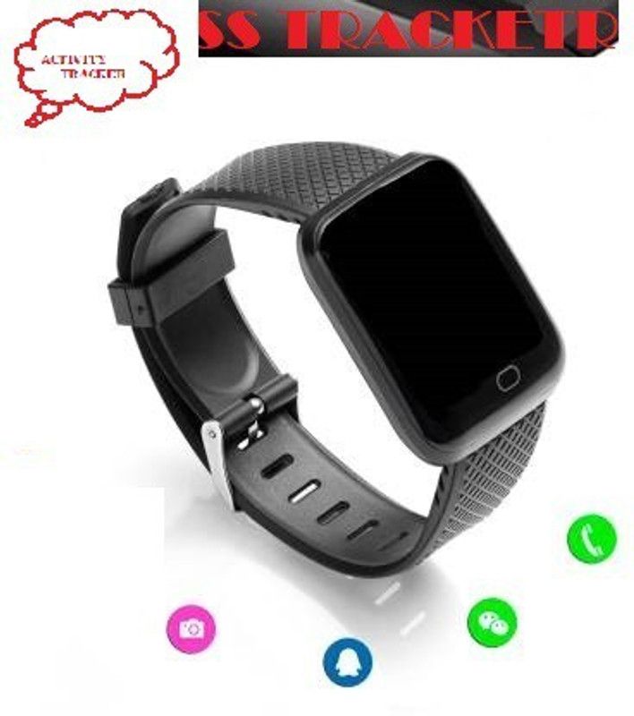 Bydye E1872 ADVANCE_ID116 STEP COUNT BLUETOOTH SMART WATCH BLACK (PACK OF 1) Smartwatch  (Black Strap, Free)