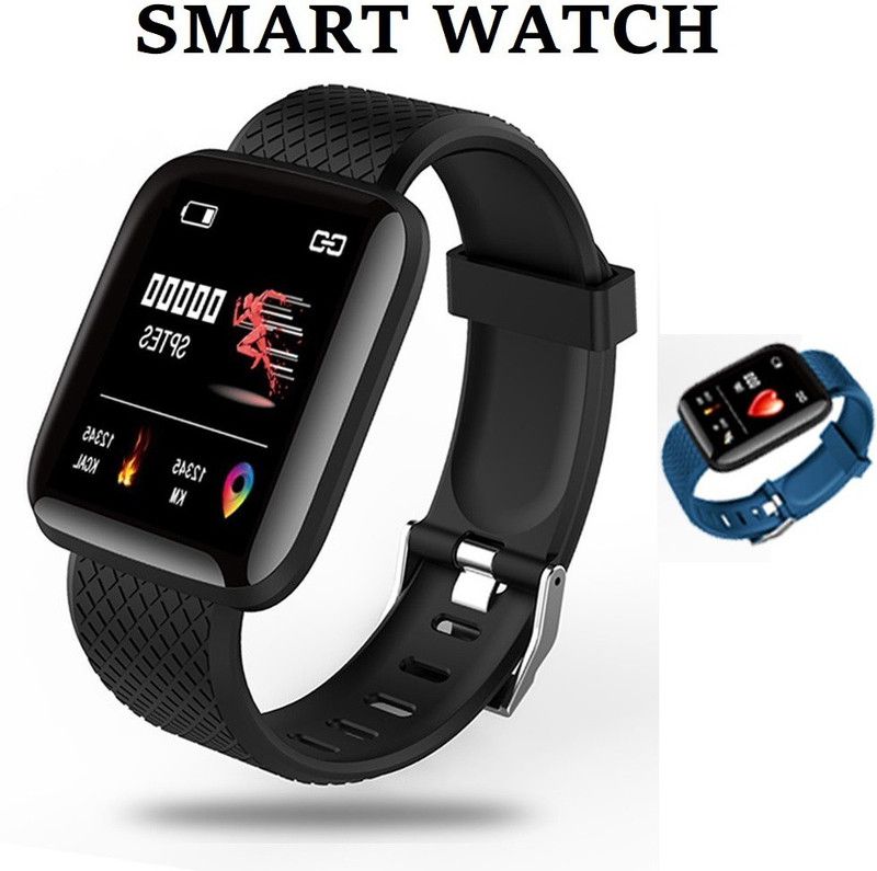Ykarn Trades VI92_ID116 Digital Fitness Tracking, Step Count Smart Watch Black(Pack of 1)  (Black Strap, Size : Free)