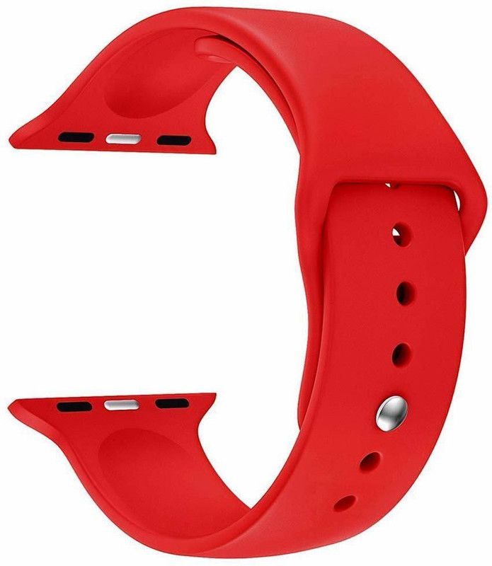 UNQMobi soft Silicone Candy Color Replacement Strap Band (38-40mm) Smart Watch Strap  (Red)