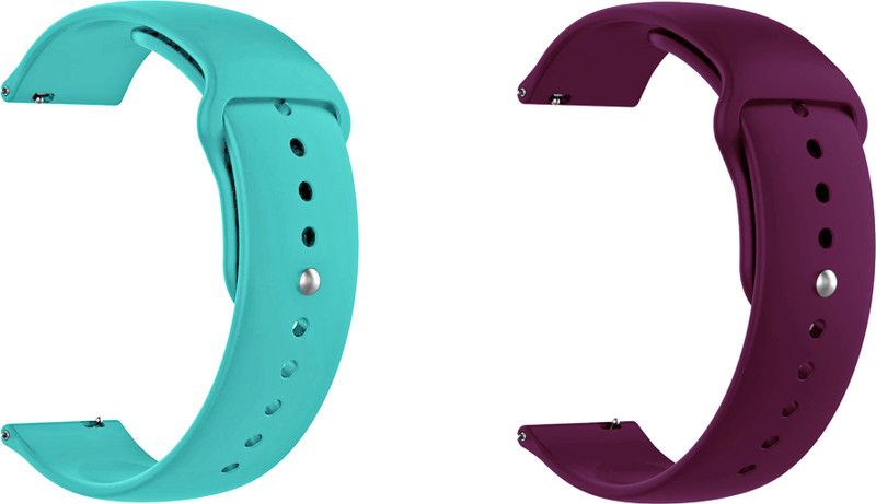 ACM Pack of 2 Watch Strap for Fire-Boltt Ring 3 Bsw043 Smartwatch (Light Blue/Purple Smart Watch Strap  (Mullti Color)