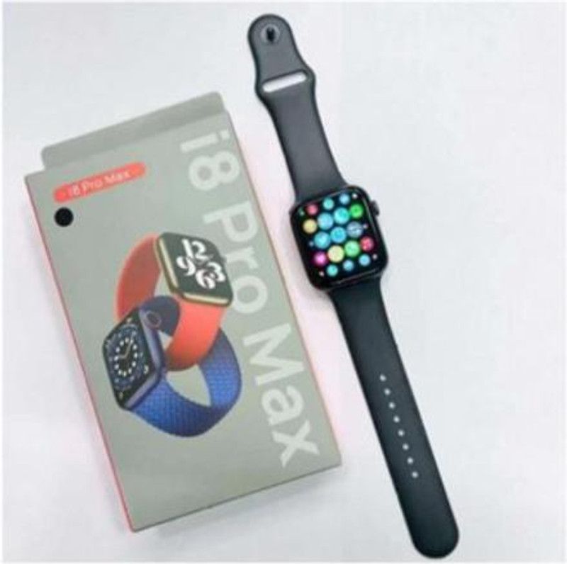 CYXUS I8 Pro Max Calling & Bluetooth Advance Features Smartwatch  (Black Strap, Free)