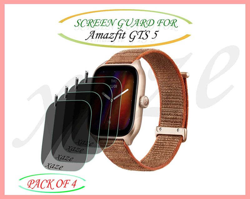 XAZE Screen Guard for Amazfit GTS 5 Smartwatch  (Pack of 4)