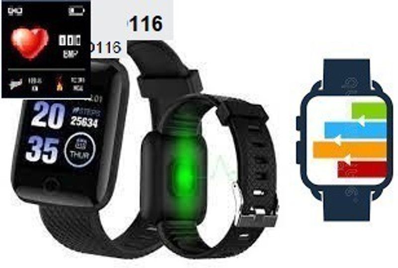 YORBAX A2297 ID116_ULTRA HEART RATE MULTI SPORTS SMART WATCH (PACK OF 1) Smartwatch  (Black Strap, Free)