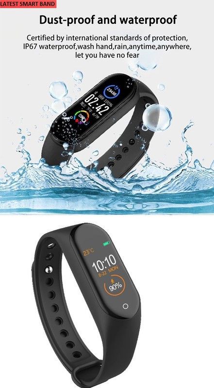 Jocoto S979(M6) ADVANCE FITNESS TRACKER MULTI FACES SMART WATCH BLACK(PCAK OF 1)  (Black Strap, Size : free)