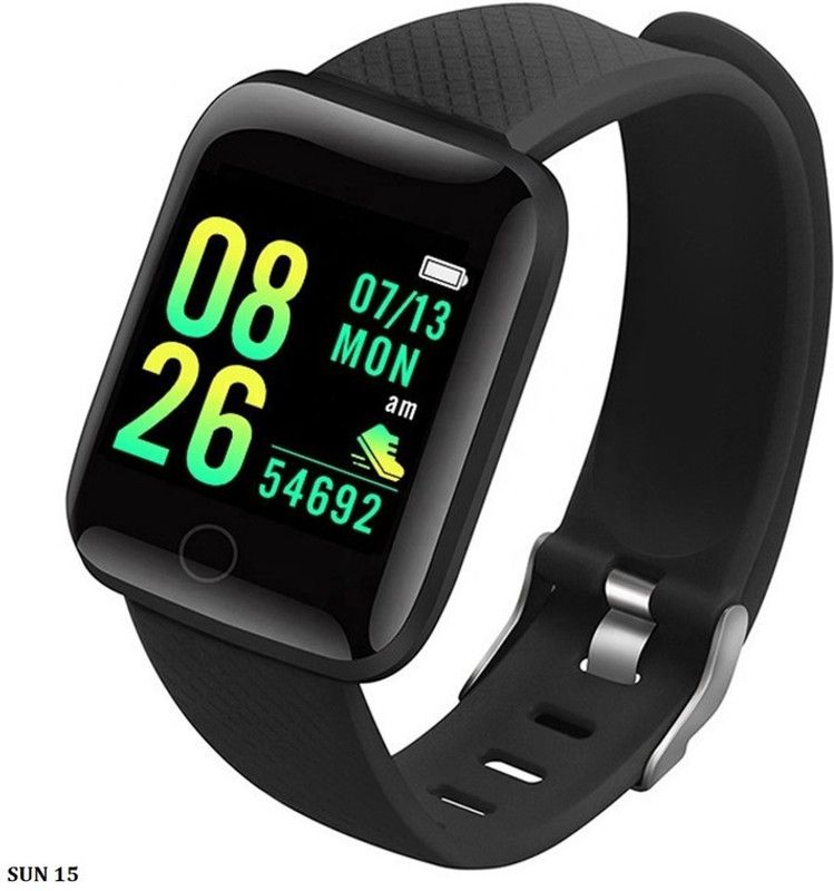 Y2H Enterprises F122 | ID116Plus Step Tracker, ECG, Multi Watch Face's Bluetooth Smartwatch Smartwatch  (Black Strap, Free)