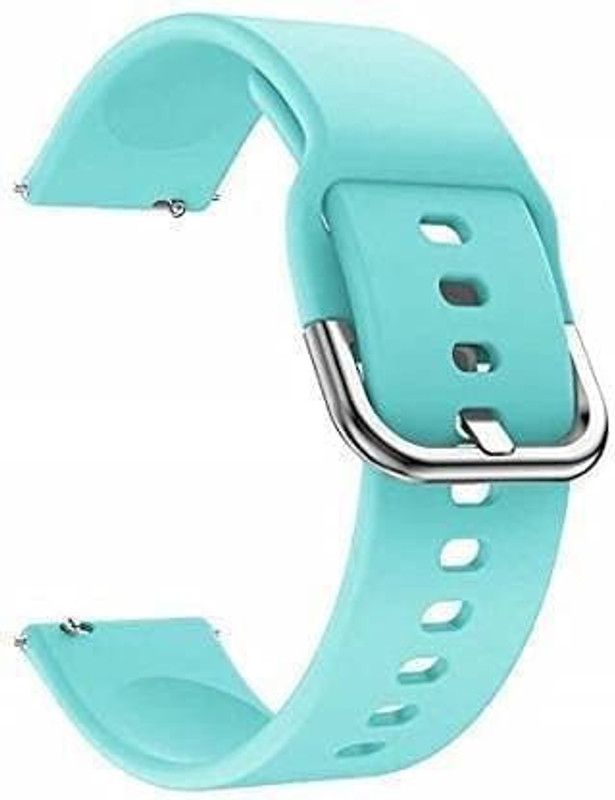 valente Premium Soft Silicone Buckle 20 mm Compatible Smart Watch Strap  (Green)