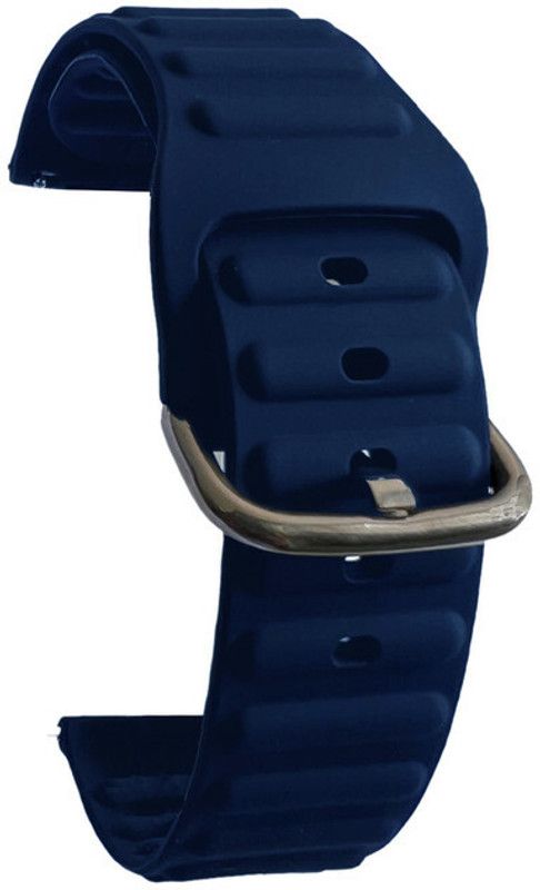 Melfo Rubber Strap Compatible with Amazfit Zepp E Round Version Smart Watch Strap  (Blue, White)