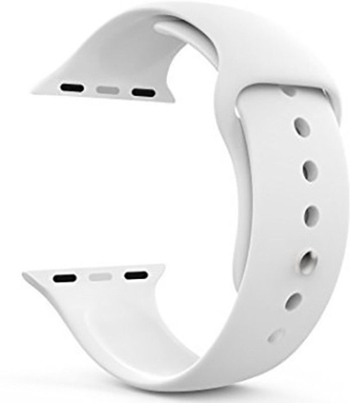 HIGAR 42mm/44mm SOFT SILICON BAND - WHITE Smart Watch Strap  (White)
