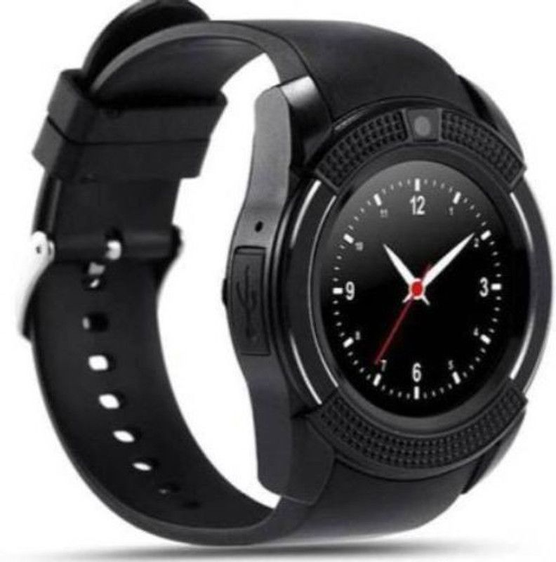 GUGGU YOF_402T V8 smart watch Smartwatch  (Black Strap, XL)
