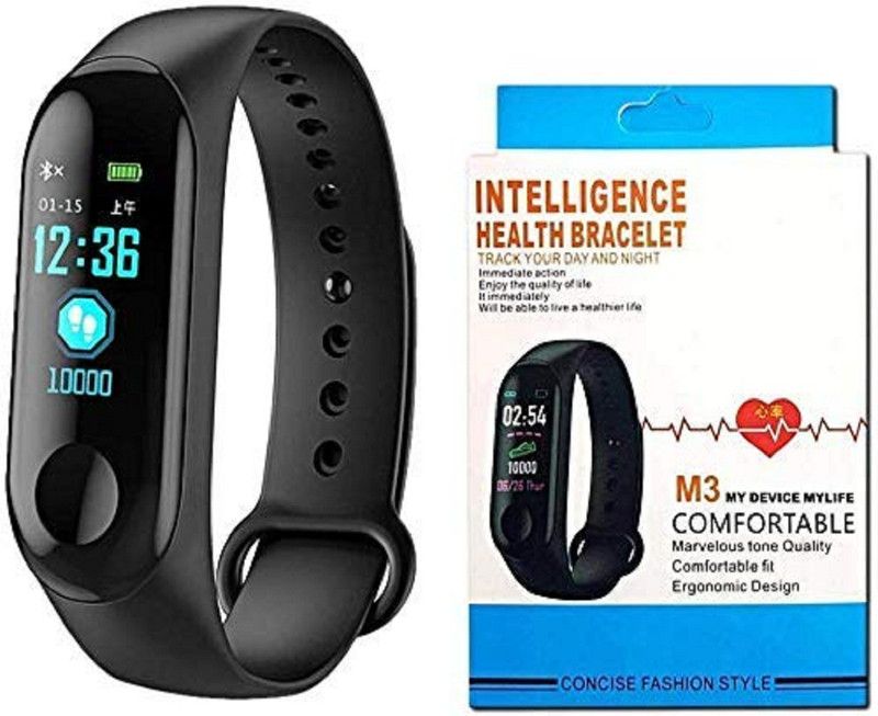 Natural Creation M3 Fitness Band Fitness Band  (Black Strap, Size : M)