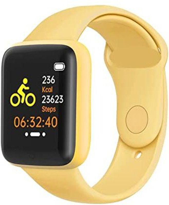 Tech Beast Colorful D20 Pro Y68 Smartwatch Android FitnessTracker Waterproof watch-Yellow Smartwatch  (Yellow Strap, FREE SIZE)