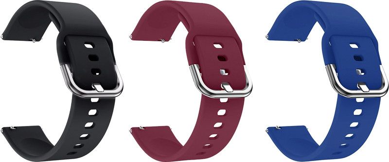 ACM Pack of 3 Watch Strap Hook for Fireboltt Epic Plus Bsw045 (Black/Purple/Blue) Smart Watch Strap  (Mullti Color)