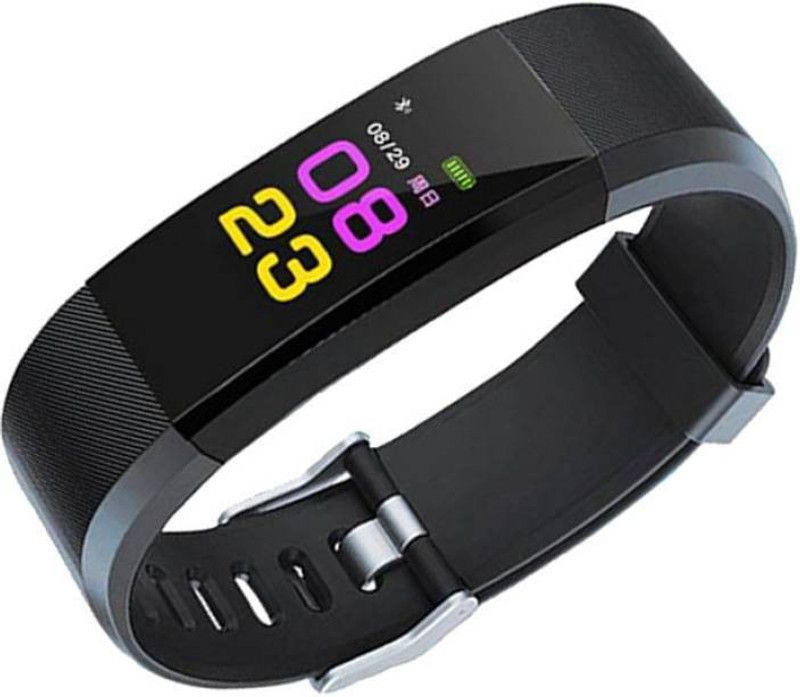 hoover Best ID115 Plus Smart Bracelet 09BRST  (Black Strap, Size : Regular)