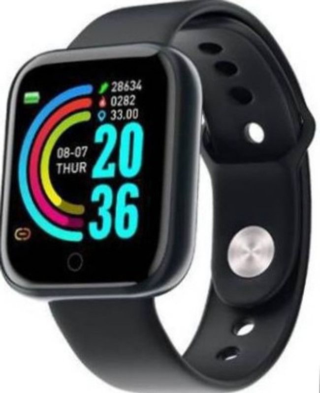 jorugo D20 smart Bluetooth Bracelet with steps count(black strap only) Smartwatch  (Black Strap, free size)