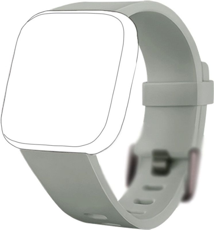 CellFAther Soft Silicone Sport Strap Wristband Compatible with Fitbit Versa/Fitbit Versa 2 / Fitbit Versa Lite for Women and Men -Grey (Watch not Included) Smart Band Strap  (Grey)