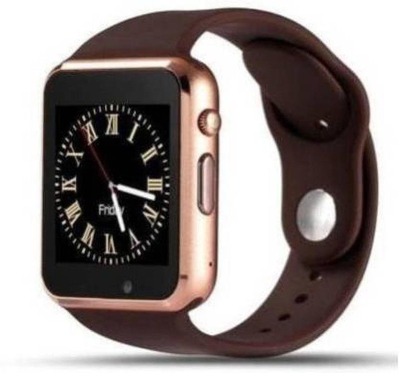 samipna a1 calling smartwatch with bluetooth Smartwatch  (Brown Strap, FREE SIZE)