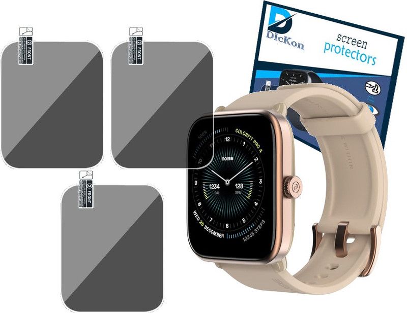 DDICKON Screen Guard for Noise ColorFit Pro 4 Bluetooth Watch Screen Tempered  (Pack of 3)