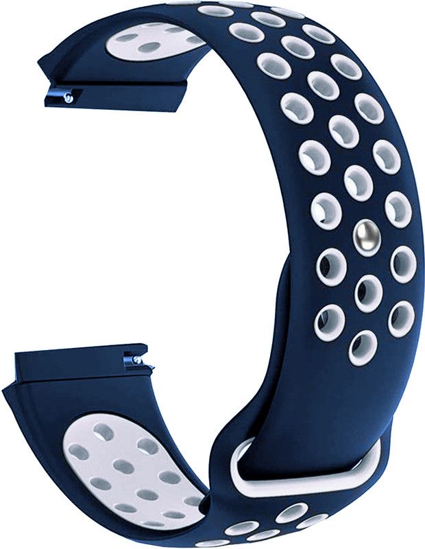 ACM Watch Strap Silicone for Molife Sense 315 Smartwatch Blue & White Smart Watch Strap  (Mullti Color)