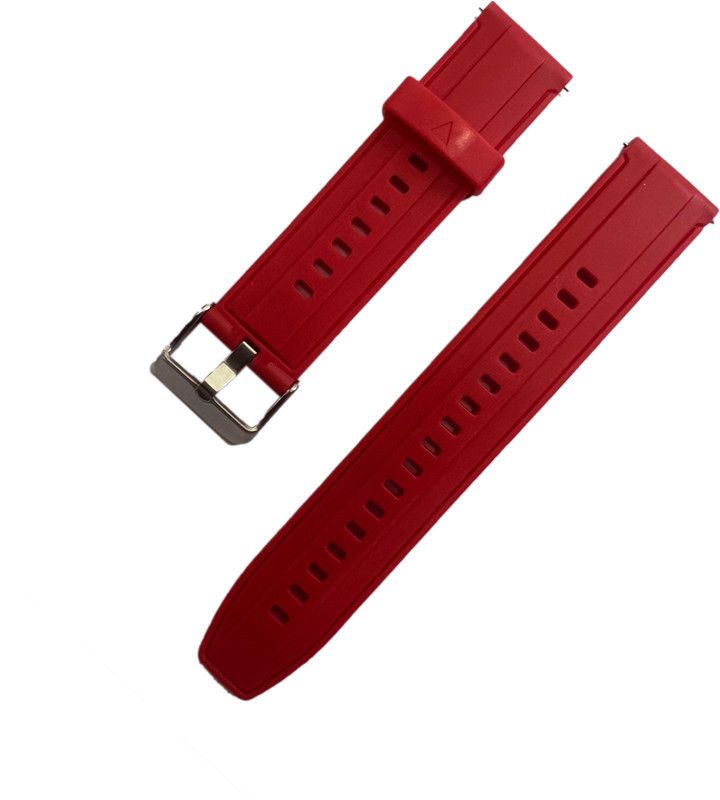 Melfo Flexible Silicon Strap Compatible with Xiaomi Mi Watch Revolve Active Smart Watch Strap  (Red)