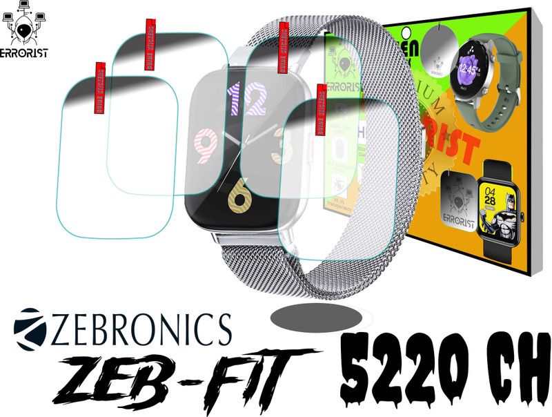 ERRORIST Screen Guard for ZEBRONICS ZEB-FIT 5220CH  (Pack of 4)