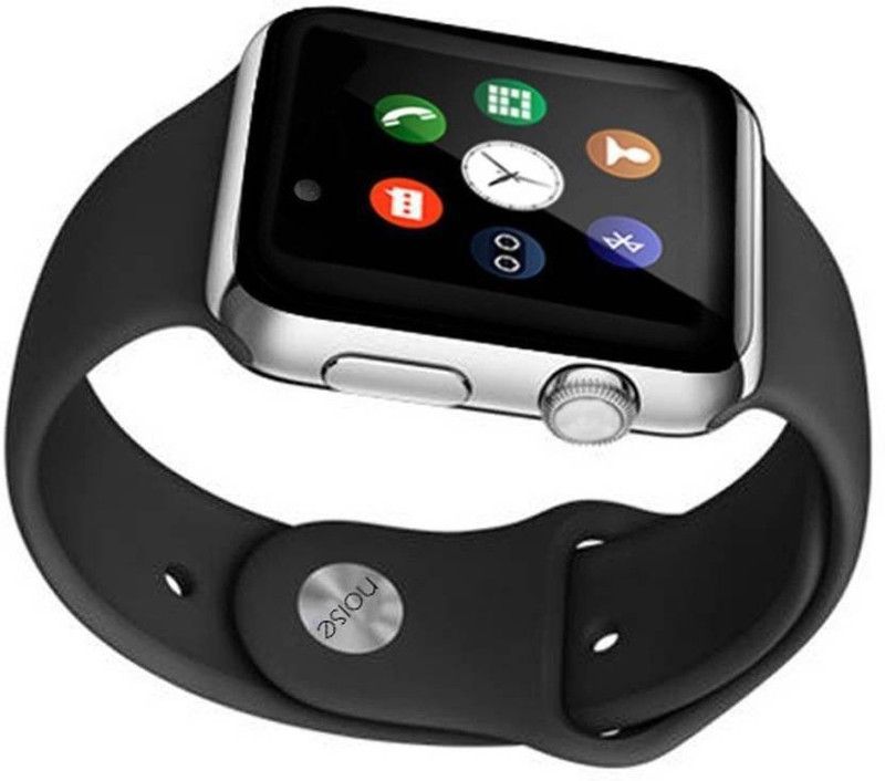 CellBee a1 Silver 03 Notifier Smartwatch  (Black Strap, Free Size)