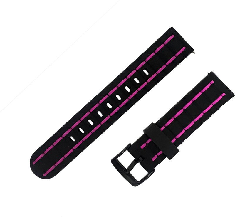 Melfo Double Tone Strap Compatible with Fireboltt Infinity Smart Watch Strap  (Black, Purple)