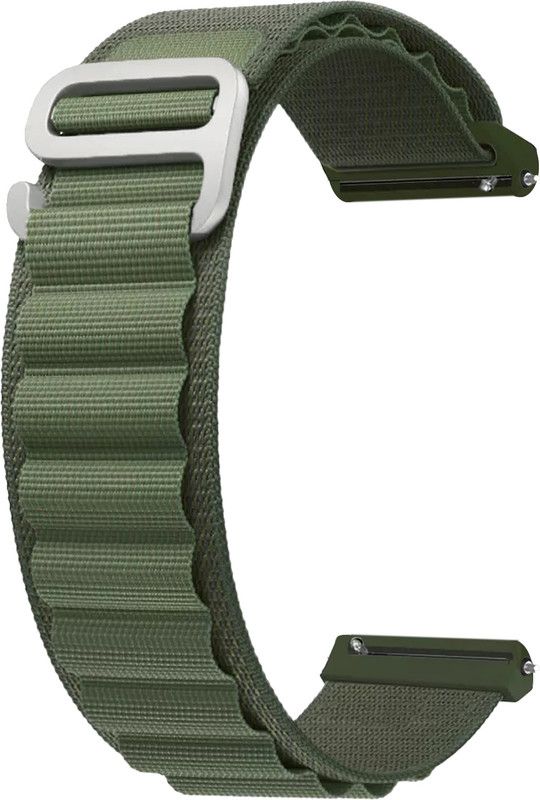 ACM Watch Strap Nylon Hook for Pebble 2 Smartwatch Belt Green Smart Watch Strap  (Green)
