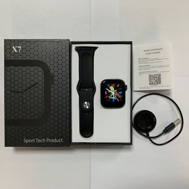 arihab X7 Smartwatch  (Black Strap, FREE)