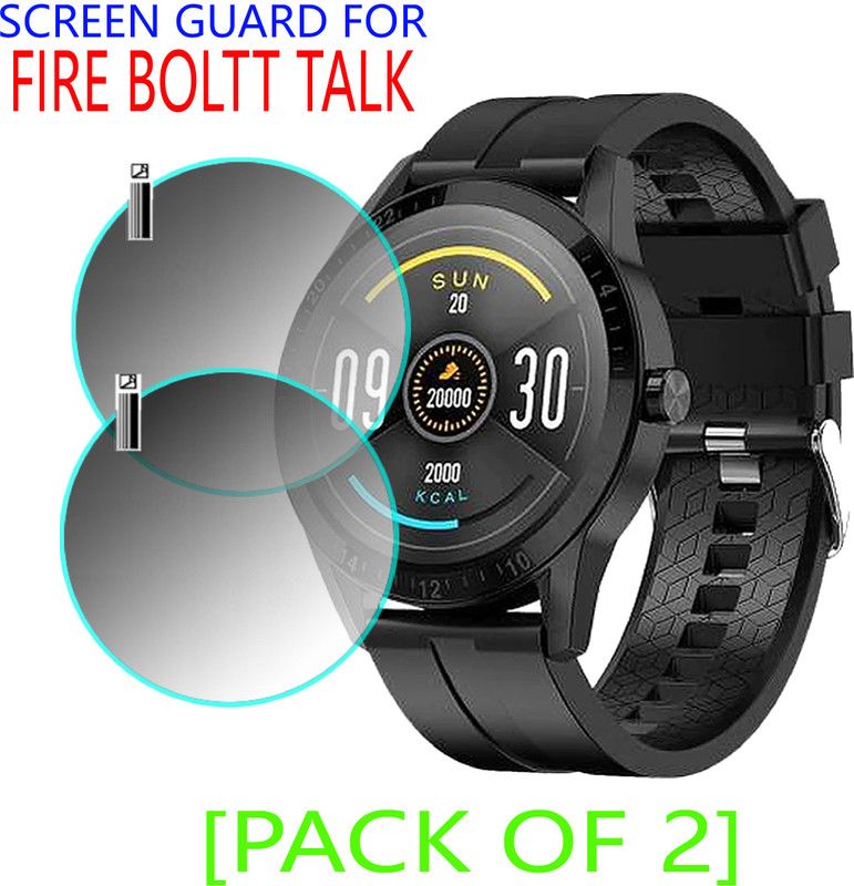 EJZATI Screen Guard for FIRE BOLTT TALK SMARTWATCH  (Pack of 2)