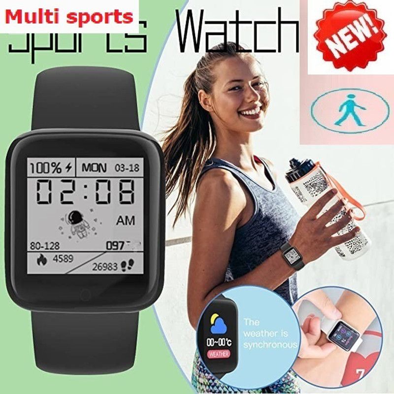Jocoto S213 (D20) PLUS MULT FACES FITNESS TRACKER SMART WATCH BLACK(PACK OF 1) Smartwatch  (Black Strap, free)