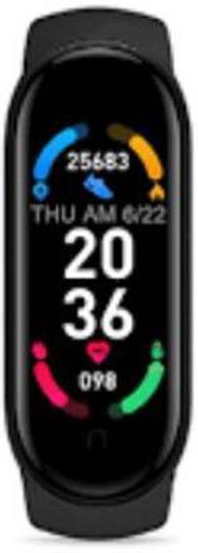 GUGGU ABQ_186B_M6 Smart band  (Black Strap, Size : Free Size)