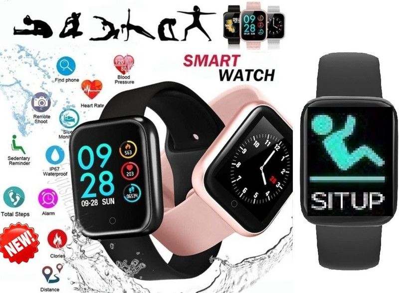 Y2H Enterprises D5(D20) ULTRA FITNESS TRACKER STEP COUNT SMART WATCDBLACK(PACK OF 1) Smartwatch  (Black Strap, free)