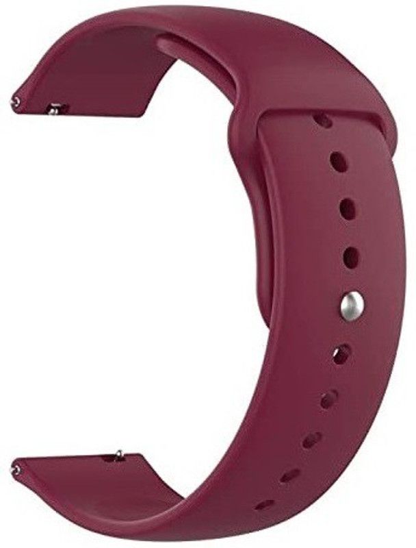 SAFESEED Smart Band with button WS101 compatible with Noise ColorFit 20mm Smart Watch Strap  (Red, Silver)