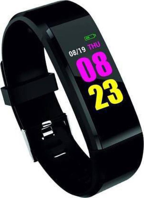BRTRTFIT ID115 SMART FITNESS BAND  (Black Strap, Size : free)