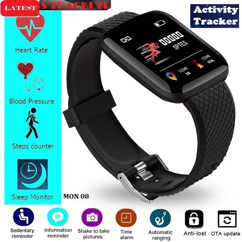 Bydye E394 MAX_ID116 MULTI SPORTS HEART RATE SMART WATCH BLACK (PACK OF 1) Smartwatch  (Black Strap, Free)