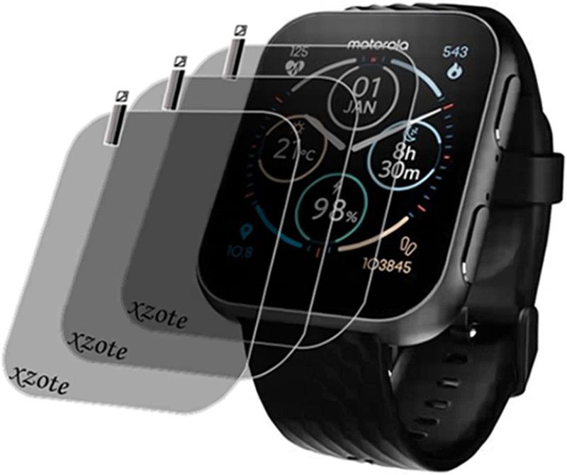 xzote Screen Guard for Motorola Moto Watch 200 Smartwatch  (Pack of 3)