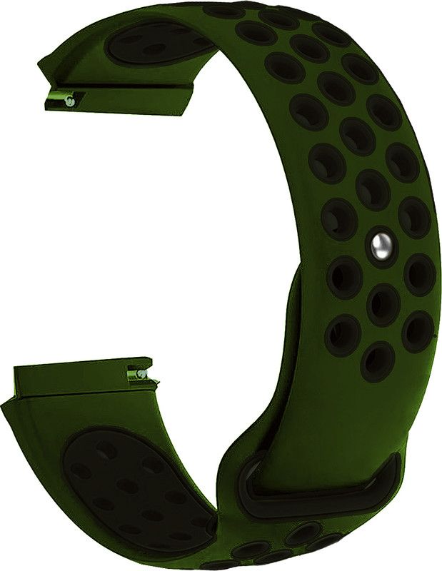 ACM Watch Strap Silicone for Pebble Pace Smartwatch Belt Band Green & Black Smart Watch Strap  (Mullti Color)