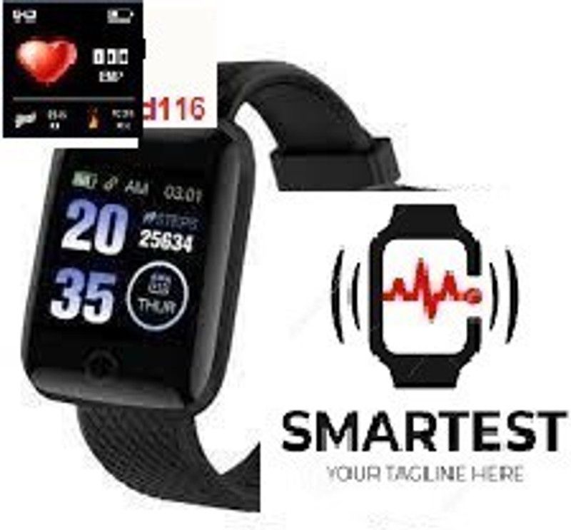 YORBAX A2891 ID116_ULTRA HEART RATE MULTI SPORTS SMART WATCH (PACK OF 1) Smartwatch  (Black Strap, Free)