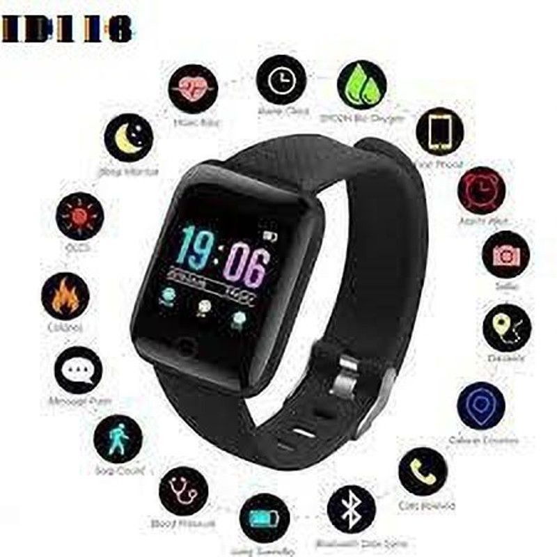 jorugo A330(ID116) MULTI FACES SLEEP TRACKER SMART WATCH(PACK OF 1)(PACK OF 1) Smartwatch  (Black Strap, free)