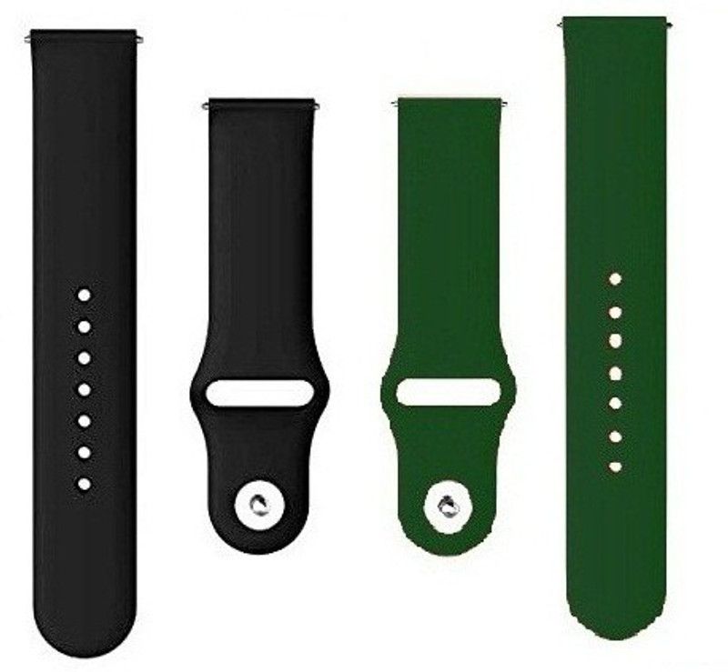 BLACK LOVIES 22 mm Silicon Smartwatch Strap Compatible with N 0 l S E Color fit Pro 4 Smart Band Strap  (Black, Green)