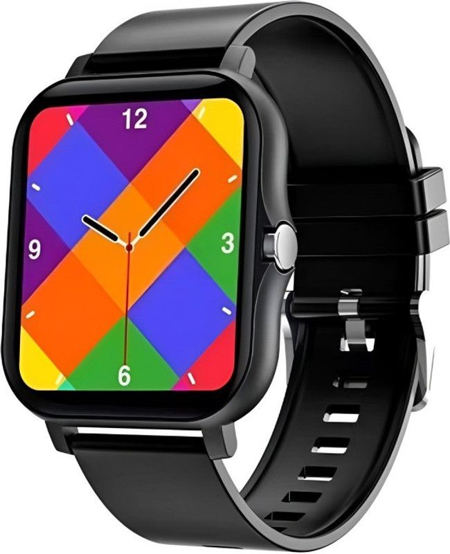 HRYFiNE Metal 1.7" Full Touch HD Display Bluetooth Calling With in-Built Mic & speaker Smartwatch  (Black Strap, Free)