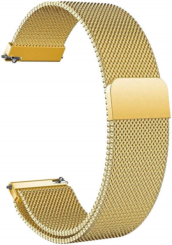 gettechgo Premium Metal Magnetic Milanese Loop Strap Band Only Compatible with OnePlus Watch. Smart Watch Strap  (Gold)