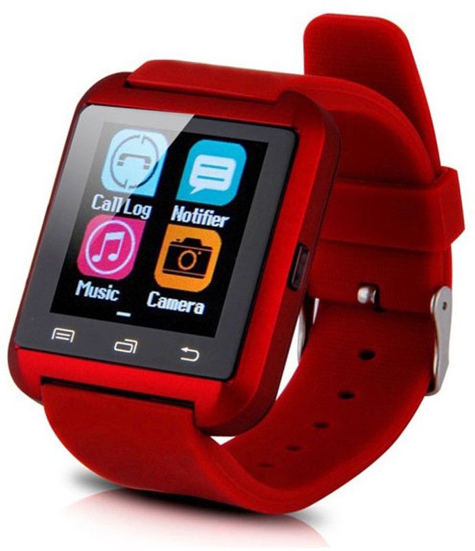 TOYAVI New U8 Smartwatch  (Red Strap, Regular)