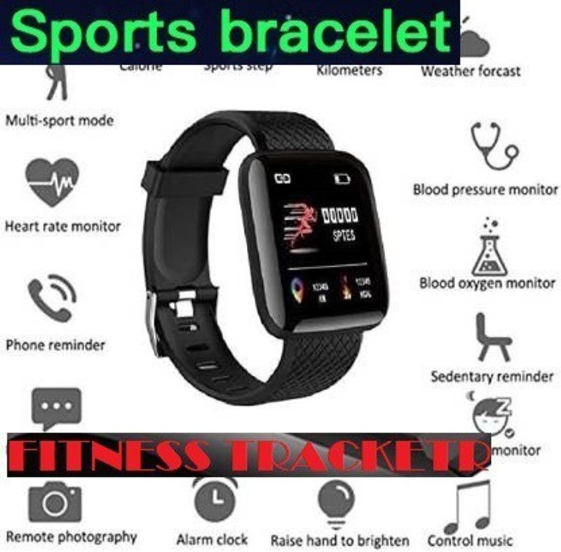 Bydye A906(ID116) PLUS ACTIVITY TRACKER BLUETOOTH SMART WATCH BLACK( PACK OF 1) Smartwatch  (Black Strap, free)