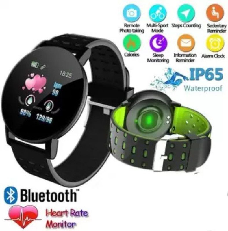 Clairbell BQN_249G_ID119 Smart band  (Black Strap, Size : Free Size)
