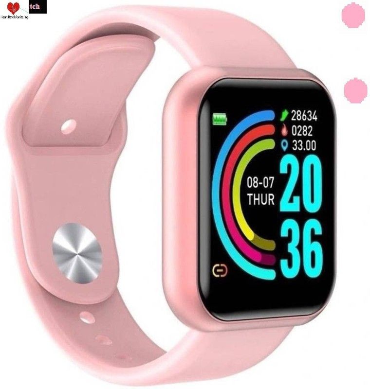 BYMAYA D1158_D20PINK ADVANCE ACTIVITY TRACKER MULTI SPORTS SMART WATCH BLACK(PACK OF 1) Smartwatch  (Pink Strap, Free)