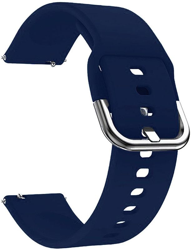 AOnes Silicone Watch Strap Metal Buckle for Fire-Boltt Tornado Bluetooth Calling Smart Watch Strap  (Blue)