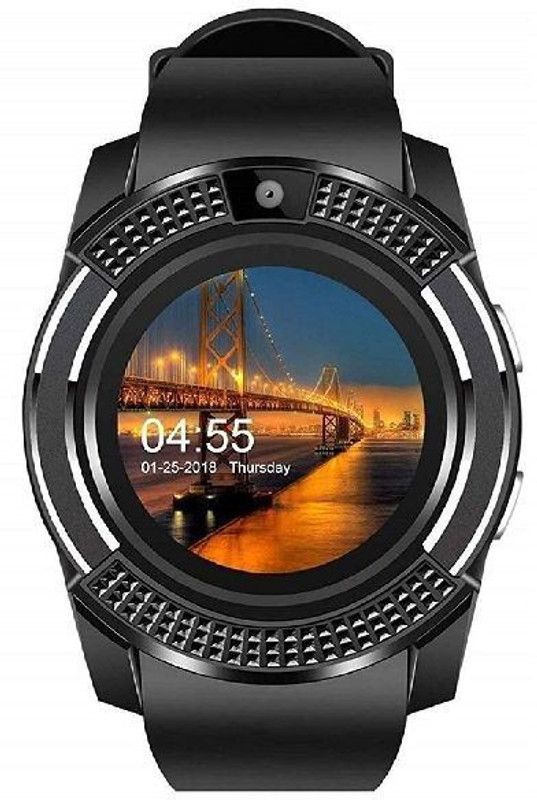 Traveldiary Smart watch Smartwatch  (Black Strap, Standard)